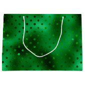 グリーンフォイル水玉模様 ラージペーパーバッグ (正面)