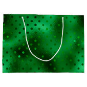 グリーンフォイル水玉模様 ラージペーパーバッグ (裏面)