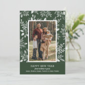 グリーンフォトで新年の植物学を楽しむ シーズンカード (スタンド正面)