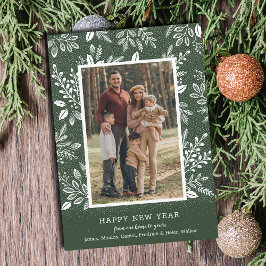 グリーンフォトで新年の植物学を楽しむ シーズンカード