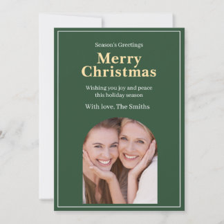 グリーンフォトクリスマスカード シーズンカード