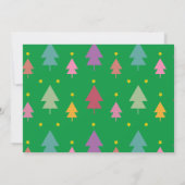 グリーンフォトクリスマスレインボーホリデー妊娠 案内状 (裏面)