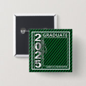 グリーンフォトサッカー卒業ボタン 缶バッジ (正面&裏面)