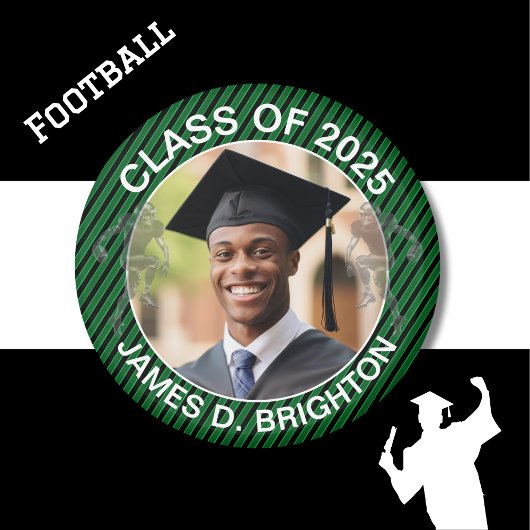 グリーンフォトサッカー卒業 マグネット