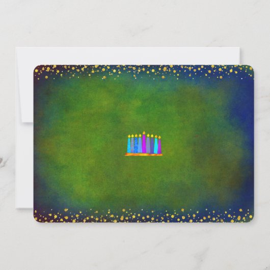 グリーンフォトハヌカー（ユダヤ教）メノラーピースラブライトタイプ シーズンカード (裏面)