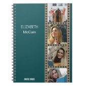 グリーンフォトブース – トレンディーモダン パーソナライズされた ノートブック (正面)