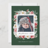 グリーンフォトボタニカルクリスマスカード シーズンカード (正面)