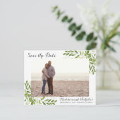 グリーンフォトポストカードリーフを保存素朴する ポストカード (スタンド正面)