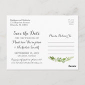 グリーンフォトポストカードリーフを保存素朴する ポストカード (裏面)