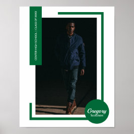 グリーンフォトモダン卒業 ポスター