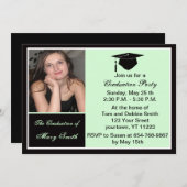 グリーンフォト卒業パーティー招待状 招待状 (正面/裏面)