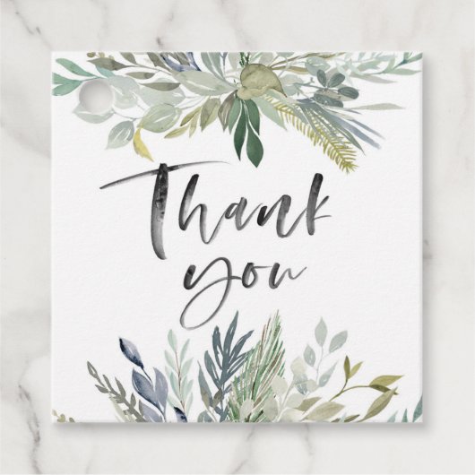 グリーンフォリアージの感謝の気持ちを表すタグ フェイバータグ (正面)