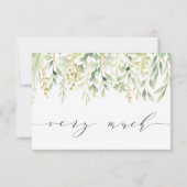 グリーンフォリアージュボタニカルウェディング サンキューカード (裏面)