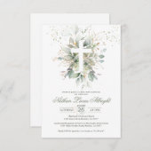 グリーンフォリア クロス ベイビー 洗礼 囲い カード (正面/裏面)