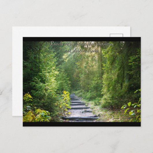 グリーンフォレストと引用文 ポストカード (正面/裏面)