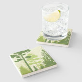 グリーンフォレストの石コースター ストーンコースター (横)