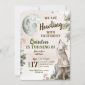 グリーンフォレストウルフハウリング誕生日 招待状 (正面)