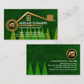 グリーンフォレストツリーズ金ゴールドホーム造園ガーデナー 名刺 (正面/裏面)