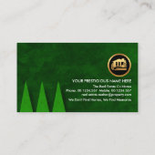 グリーンフォレストツリーズ金ゴールドホーム造園ガーデナー 名刺 (裏面)