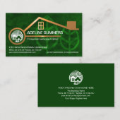 グリーンフォレストツリー造園金ゴールドホームビルダー 名刺 (正面/裏面)