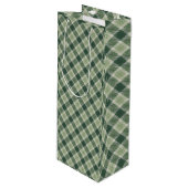 グリーンフォレストプレイド ワインギフトバッグ (正面アングル)