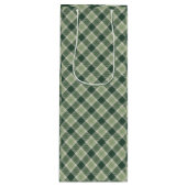 グリーンフォレストプレイド ワインギフトバッグ (正面)