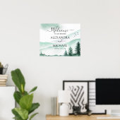 グリーンフォレストマウン素朴テンウォーター結婚カラー ポスター (ホームオフィス)