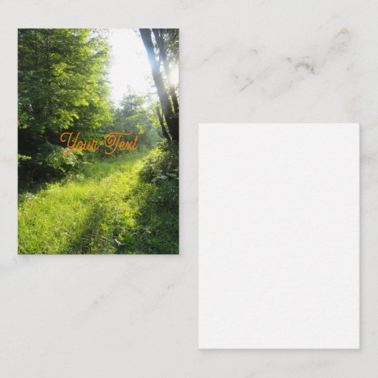 グリーンフォレストメドウカスタム ノートカード (正面/裏面)