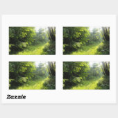 グリーンフォレストメドウ 長方形シール (シート)