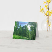 グリーンフォレストランドスケープ誕生日 カード (黄色い花)