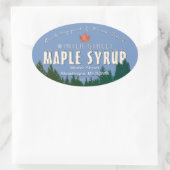 グリーンフォレストレッドリーフウッドメイプルシロップを焼いた 楕円形シール (バッグ)