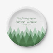 グリーンフォレストレンジウッドラ結婚ンド ペーパープレート (正面)
