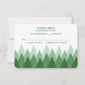 グリーンフォレストレンジウッドラ結婚ンド 出欠カード (正面)