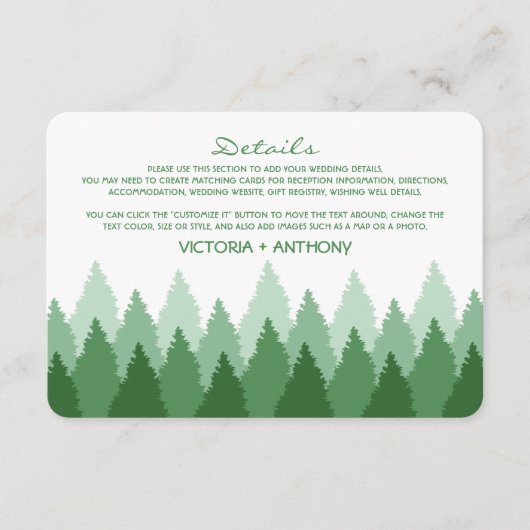 グリーンフォレストレンジツリーハウディングテール エンクロージャーカード (正面)