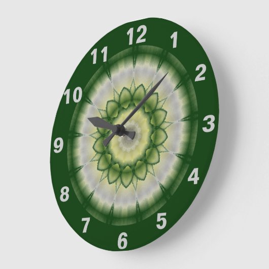 グリーンフォレスト万華鏡のように千変万化するパターン時計 ラージ壁時計 (傾斜)