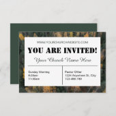 グリーンフォレスト教会招待状カード 招待状 (正面/裏面)