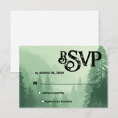 グリーンフォレスト結婚式RSVP 出欠カード (正面/裏面)