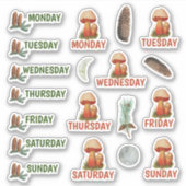 グリーンフォレスト自然をテーマにしたジャーナリング シール (正面)