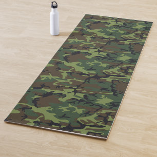 グリーンフォレスト軍隊迷彩柄パターン ヨガマット