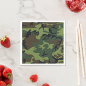 グリーンフォレスト軍隊迷彩柄 スタンダードカクテルナプキン (インサイチュ)