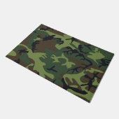 グリーンフォレスト軍隊迷彩柄 ドアマット (アングル)