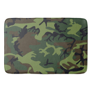グリーンフォレスト軍隊迷彩柄 バスマット
