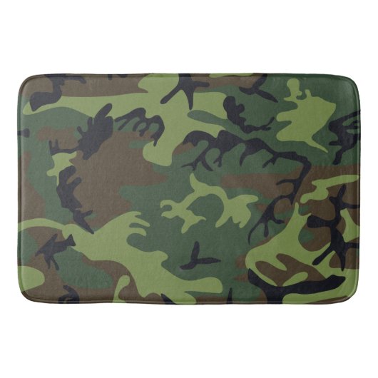 グリーンフォレスト軍隊迷彩柄 バスマット (正面)