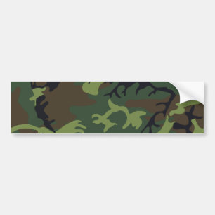 グリーンフォレスト軍隊迷彩柄 バンパーステッカー