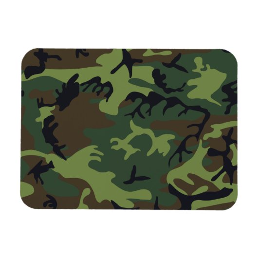 グリーンフォレスト軍隊迷彩柄 マグネット (横)