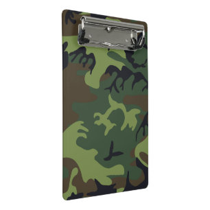 グリーンフォレスト軍隊迷彩柄 ミニクリップボード