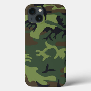 グリーンフォレスト軍隊迷彩柄 iPhone 13ケース