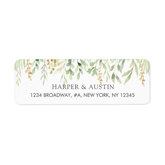 グリーンフォージュボタニカル差出人住所 ラベル (正面)