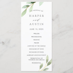 グリーンフォージュボタニカル結婚式 プログラム