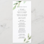 グリーンフォージュボタニカル結婚式 プログラム (裏面)